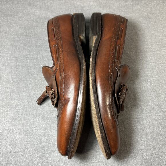 Allen Edmonds Mansfield Brown Leather Tassel Loafers Shoes Men Size 9.5 D - Picture 9 of 12